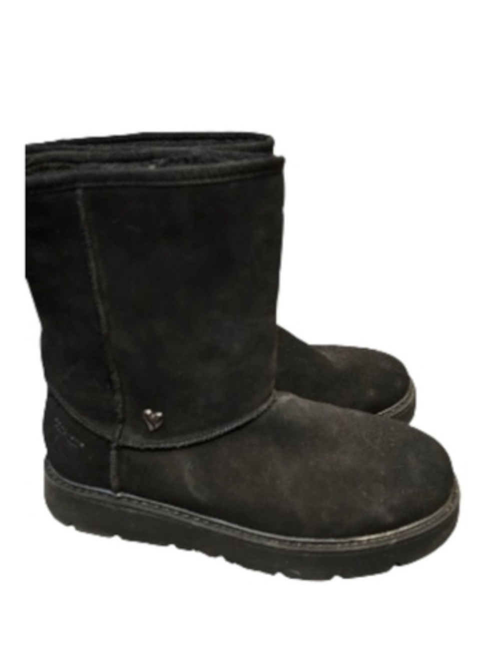 Skechers Slip-Ins Keepsakes Black Faux Fur Memory Foam Boots Size 9.5